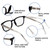 DEHOTRE 2 Pack Progressive Multifocal Reading Glasses Men No Line Bifocal Transition Readers for Mid-Near Range 3ft Metal Core Wire Acetate Frame Spring Hinge Black & Black 2.25