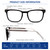 DEHOTRE 2 Pack Progressive Multifocal Reading Glasses Men No Line Bifocal Transition Readers for Mid-Near Range 3ft Metal Core Wire Acetate Frame Spring Hinge Black & Black 2.25