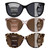 YUKANG 3 Packs Progressive Multifocal Sunglasses for Women Men, Multifocus Sun Readers Outdoor Reading Sunglasses Women's with UV400 TBLBrown 1.5