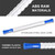 MZDXJ Muscle Roller Massage Roller Stick- Deep Tissue Fascia Blaster for Myofascial Pain Relief, Lymphatic Drainage & Body Sculpting, Handheld Physical Therapy & Recovery Tool (Blue White-24 inch)