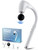 FVZ White Percussion Massage Gun with Upgraded Extension Handle, 10MM Massage Gun Deep Tissue, Muscles/Neck/Shoulders/Waist/Legs Massager Portable for Pain Relief