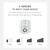 Homedics Back Massager - Heated Automatic Percussion Back, Body and Neck Massager with Duel Pivoting Heads, Interchangeable Nodes, for Shoulders, Legs and Feet, White