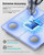 Ovutek Smart Body Fat Scale with 14 Body Composition Metrics Including BMI, Muscle Mass, Weight Bathroom Scale with Color-Changing, Fitness App - Flash White