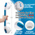 TAILI Shower Grab Bar Glow in The Dark, 2 Pack 16.8 in Grab Bars for Bathtubs and Showers,Shower Handles Rails for Seniors and Elderly,Bathroom Safety Grip Removable No Drilling Waterproof Blue,G9