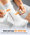WHCOOL Slim-Fit Ankle Brace for Sprained Ankle, Quick Lace Up Ankle Support for Women Men with 2 Auto-Shaped Pads, Air Fabric Cool Ankle Stabilizer for Injury Recover, Running,Sports,White,M