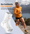 WHCOOL Slim-Fit Ankle Brace for Sprained Ankle, Quick Lace Up Ankle Support for Women Men with 2 Auto-Shaped Pads, Air Fabric Cool Ankle Stabilizer for Injury Recover, Running,Sports,White,M