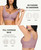 FeelinGirl Women Front Closure Post Surgery Compression Everyday Bras for Breast Implant Support with Adjustable Straps Wirefree Purple L