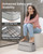 MR.SIGA Toilet Stool Squat Adult, Bathroom Stool Heavy Duty, Anti Slip Toilet Step for Bathroom, Toddler Step Stool for Kids, Light Gray & Dark Gray