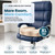 ComfiLife Extra Large Gel & Memory Foam Seat Cushion - Doctor Recommended Office Chair Cushion, Car Seat Cushion - Back & Sciatica Pain Relief - Wide Seat Cushion for Big & Tall (Beige)