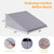 Ruqmuis Wedge Pillow for Sleeping, 12" Bed Wedges Pillow for Headboard, Triangle Incline Wedge for Acid Reflux, Pillows Wedge for Back Pain Relief, Elevated Leg Pillow After Surgery, Snoring, Velvet