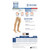 Truform 20-30 mmHg Compression Stockings for Men and Women, Thigh High Length, Dot Top, Closed Toe, White, Medium