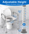 HOMLAND Raised Toilet Seat with Handles, Toilet Seat Riser for Seniors with Adjustable Height & Width, 300lb Handicap Elevated Toilet Seat for Elderly, Pregnant, Fit Any Toilet