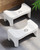 Recximi 2Pcs Poop Toilet Stool, Portable Bathroom Potty Stool, Non-Slip Toilet Foot Stool Squat Adult, Pooping Step Stool for Adults & Toddlers, Portable for Travel, White 2 Pack