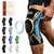 Kuangmi Knob Knee Brace for Pain Relief, Knee Support with Patella Gel Pad & Side Stabilizers, Compression Knee Sleeve for Workout, Arthritis, Joint Pain, Meniscus Tear (Gold Black,Left,X-Large,Single)