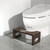 ROMGUAR CRAFT 7 Inch Bamboo Toilet Stool, Foldable Poop Stool, Bathroom Step Stool Squat (Brown)