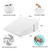 Bedluxe Wedge Pillow, 10 inch Bed Wedge Pillow for Headboard, Pillow Wedge for Acid Reflux Relief, Sleeping, After Surgery, Snoring, Gerd, Triangle Pillow Wedge - Cooling Memory Foam Top, White