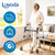 Loyoda Folding Walker with 2 Skis and 5" Wheels, Lightweight Walkers for Seniors and Adults, Supports Up to 350 Pounds, Adjustable Height, Compact Standard Walker, Black