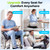 AUVON Gel Wheelchair Seat Cushion with Waterproof Cover for Pressure Sore & Ulcer, Ergonomic Chair Cushion with U-Cutout for Tailbone Pain, Back Pain Relief, Memory Foam Wheelchair Cushion, Anti-Slip