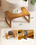 AmazerBath 8.5 Inches Bamboo Toilet Stool Squat for Adult, Foldable Squatting Potty Stool for Bathroom, 0.79" Thickness Poop Stool with Non-Slip Strip, No Assembly Required, Dark Wood Color