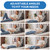Ahpmeoa 3PCS Wedge Pillow Set for After Surgery, Back Pillow for Bed Sitting up, 10-in-1 Foam Wedge Pillow for Acid Reflux & Back Pain Relief, Post Surgery Pillow for GERD & Snoring, Grey
