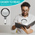 Large Magnifying Glass with 37 LED Light and Case, 10X 20X 45X Handheld Illuminated Lighted Magnifier with 3 Light Modes Rechargeable Magnifying Glass for Seniors Reading, Inspection (Black & White)