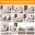 Ruqmuis 3PCS Wedge Pillow Set for After Surgery, Adjustable Back Pillow for Bed Sitting up, Acid Reflux, Bed Wedge Pillow Headboard for Sleeping & Snoring, Orthopedic Pillow for Post Surgery, White