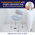 Drive Medical Shower Chair with Back - Adjustable Bathroom Bench - Suction Feet - Lightweight Durable Construction - Comfortable Contoured Seat - Grey