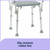 Medline Backless Shower Chair with Arms - 350 lb. capacity, Bench, Stool, Seat for Elderly, Seniors Independent Adult and Disabled Adults