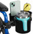 JOYTUTUS Wheelchair Cup Holder, 2-in-1 Walker Cup Holder with 6.4'' Large Storage Box, Drink Holder for Bottle with Handle, Fit for Wheelchair, Walker, Rollator, Stroller, Camper, Golf cart (Large)