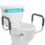 Vive Raised Toilet Seat Riser for Seniors (with Handles) - Handicap Rail Grab Bar Seat for Over Toilet - Elevated Safety for Elderly, Disabled, Medical - Elongated