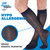 (3 Pairs - Closed Toe) Made in USA - Sheer Compression Socks for Women 15-20mmHg - Compression Stockings for Varicose Veins Circulation, Thrombosis, Embolism - Navy, Medium - A101NV2-3