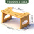 Foldable Toilet Stool, 2 Pack 7 Inches Poop Stool for Bathroom, Bamboo Toilet Stool Squat Adult, Collapsible Squatting Bathroom Potty Stool with Non-Slip Strip, Improve Squatting Posture and Comfort