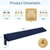 Homemate Queen Size（60"x10"x6"） Bed Wedge Pillow for Headboard - Upgraded Bed Gap Filler Queen Between Mattress and Headboard - Triangle Pillow - Blue