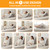 Ruqmuis 3PCS Wedge Pillow Set for After Surgery, Adjustable 9&12 Inch Bed Wedge Pillow for Sleeping, Incline Pillow Wedge for Headboard, Post Surgery, Acid Reflux, Neck&Back Support, White/Grey