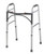 Drive Medical 2-Button Standard Foldable Walker for Seniors & Adults - Adjustable Legs - Lightweight Aluminum Construction - 350 Lb Weight Capacity - Basic Walking Aid - Silver