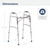 Drive Medical 2-Button Standard Foldable Walker for Seniors & Adults - Adjustable Legs - Lightweight Aluminum Construction - 350 Lb Weight Capacity - Basic Walking Aid - Silver