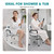 VFAUOSIT Shower Chair with Removable Arms and Back for Elderly & Disabled, 550 lbs Shower Chair for Inside Shower, 6-Height Adjustable Shower Seats for Adults, Bath Chairs for Seniors Inside Tub