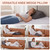 Knee Wedge Pillow, Memory Foam Leg Pillow Bed Wedge for Sleeping, Post Surgery Triangle Pillow for Knee Support, Leg Elevation, Knees Hip Back Pain Relief (23.6" x 23" x 7.9", Large Size, Short Plush)