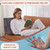 Knee Wedge Pillow, Memory Foam Leg Pillow Bed Wedge for Sleeping, Post Surgery Triangle Pillow for Knee Support, Leg Elevation, Knees Hip Back Pain Relief (23.6" x 23" x 7.9", Large Size, Short Plush)