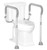 HOMLAND Toilet Safety Rail for Seniors with Adjustable Height & Width, Toilet Safety Frame with Handles, 350LB Aluminum Toilet Support Rail for Handicap and Disabled, Grey
