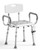 SOUNDFUSE Shower Chair for Inside Shower with Arms and Back, Height Adjustable Shower Chairs for Elderly and Disabled with Enhanced Non-Slip Feet, 400 lbs Aluminum Heavy Duty Shower Seat for Seniors