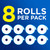 Sparkle Pick-A-Size Paper Towels, 8 Mega Rolls = 13 Regular Rolls, Everyday Value Paper Towel With Full And Half Sheets