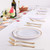 Supernal 360pcs Gold Plastic Silverware Set - Heavy Duty Disposable Cutlery (120 Forks, 120 Spoons, 120 Knives) - Elegant Hammered Finish, Premium Plastic Flatware for Weddings, Parties & Catering