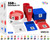 350 Pcs Patriotic Plastic Plates For Party, Patriotic Disposable Plates Set, 50 Of Each 9" Dinner Plate Set, 7" Dessert Plate, Cups, Napkins & Cutlery Plastic Dinnerware Set Exquisite