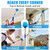 Cobweb Duster with Extension Pole - 10 FT Lightweight Stainless Steel Extendable Duster Ceiling Fan Duster for High Ceilings, Medium Stiff PET Bristle Spider Web Brush for Indoor/Outdoor Cleaning