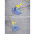 String Mop Heads Replacement Heavy Duty Commercial Grade Blue Cotton Looped End Wet Industrial Cleaning Mop Head Refills (6, Medium)