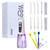 Hooyapik 300ml Large Capacity Home Oral Irrigator 9 Modes Water Flosser with 4 Replaceable nozzles for Gum Care/Breath Remover/Dentures/Braces (D0051-Light Purple(8Tips))