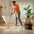 O-Cedar RinseClean Spin Mop & Bucket System + 2 Extra Mop Heads | Clean with Water | Removes 99% of Bacteria