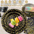 AIRE 350PCS Black and Gold Paper Plates Party Supplies for 50 Guests Party Decorations Disposable Dinnerware Golden Dot Paper Plates Napkins Cups Gold Plastic Forks Knives Spoons for Birthday Wedding