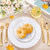 YOUBET 125PCS White Plastic Plates with Gold Rim, Gold Plates Disposable with Golden Silverware Include 25 Dinner Plate 25 Dessert Plate 25 Forks 25 Knives 25 Spoons For Wedding, Parties